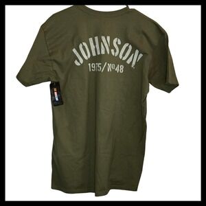 NWT NASCAR Jimmie Johnson 48 Hendrick Motorsports Olive Green T-Shirt Mens Large